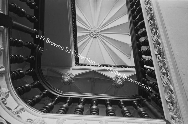 BIRR CASTLE  CASTLE  WELL OF STAIRS AND CEILING